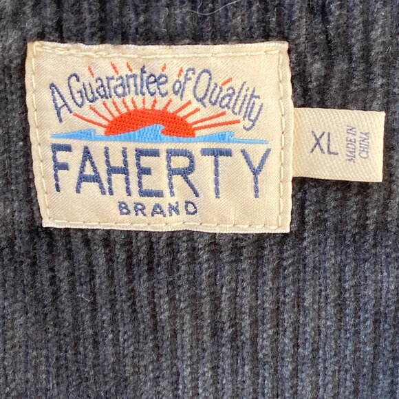 Faherty Corduroy Sportcoat Blazer Men Sz XL Charcoal Gray Academia - Picture 11 of 13